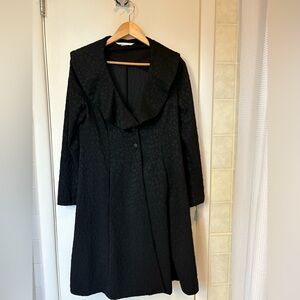 Black dressy cape like coat. Size 10